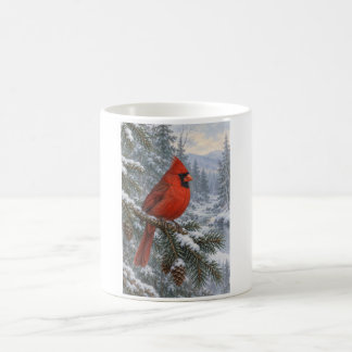 Caneca De Café Presente do Cardinal Vermelho de Inverno para Aman