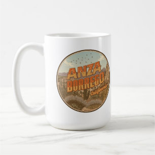 Caneca De Café Presente do deserto do Vintage Anza Borrego State