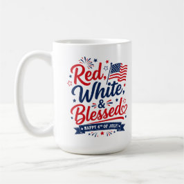 Caneca De Café Presente do Dia da Independência Orgulho Americano