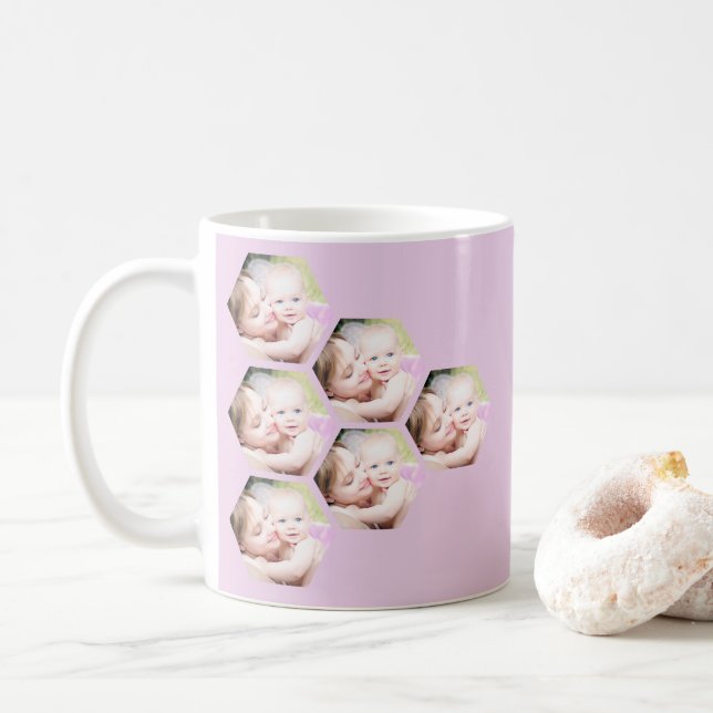 Caneca De Café Presente do dia das mães com foto personalizada (Com Donut)
