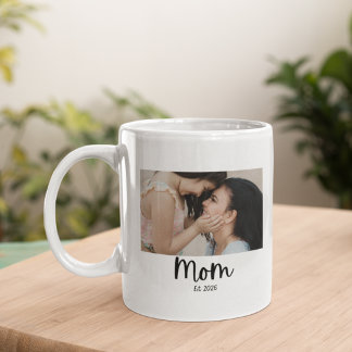 Caneca De Café Presente do Dia das Mães Foto Branco