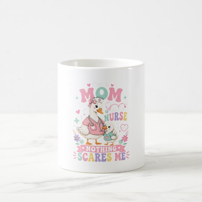 Caneca De Café Presente do Dia das Mães para a Mamãe Enfermeira G (Centro)