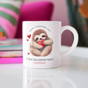 Caneca De Café Presente do Dia dos Namorados de Preguiça Engraçad