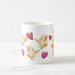 Caneca De Café Presente do Dia dos Namorados do Golden Retriever 
