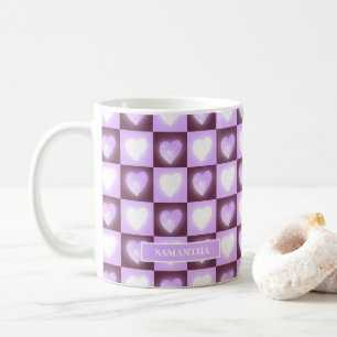Caneca De Café Presente do Dia dos Namorados Plum Mauve Celestial