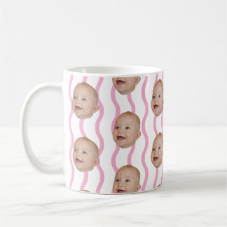 Caneca De Café Presente do Dia dos Pais com Rosto de Bebê Persona