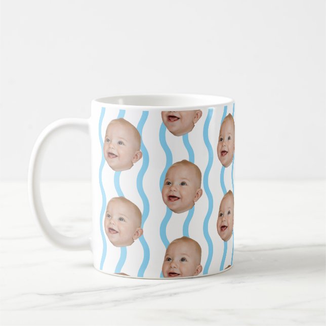 Caneca De Café Presente do Dia dos Pais com Rosto de Bebê Persona (Esquerda)