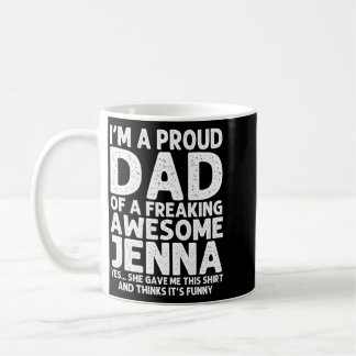 Caneca De Café Presente do Dia dos Pais do Pai de Jenna Engraçado