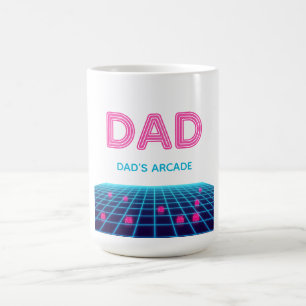 Caneca De Café Presente do Dia dos Pais Neon Arcade Retro DAD Ano