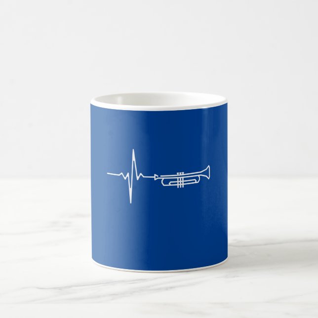 Caneca De Café Presente do jogador de trompete com pulsação de tr (Centro)