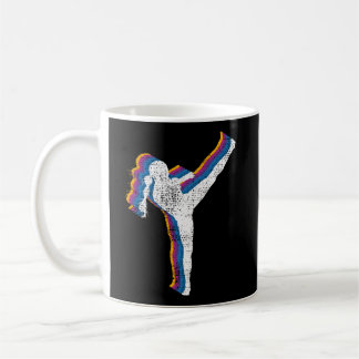 Caneca De Café Presente do Kickboxer Girl Vintage Kickboxer