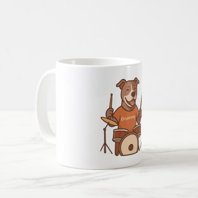 Caneca De Café Presente do kit personalizado do tambor de pedra P (Frente Esquerda)