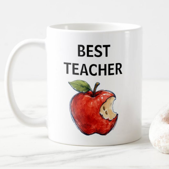 Caneca De Café Presente do Melhor Professor Apple Educator (Criador carregado)