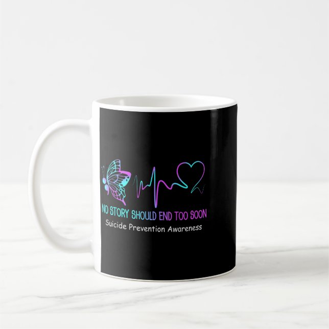 Caneca De Café Presente do Mês de Conscientização sobre Prevenção (Esquerda)