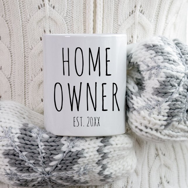 Caneca De Café Presente do Novo Proprietário Doméstico de Filiaçã (Criador carregado)