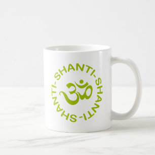 Caneca De Café Presente do OM Shanti Shanti Shanti