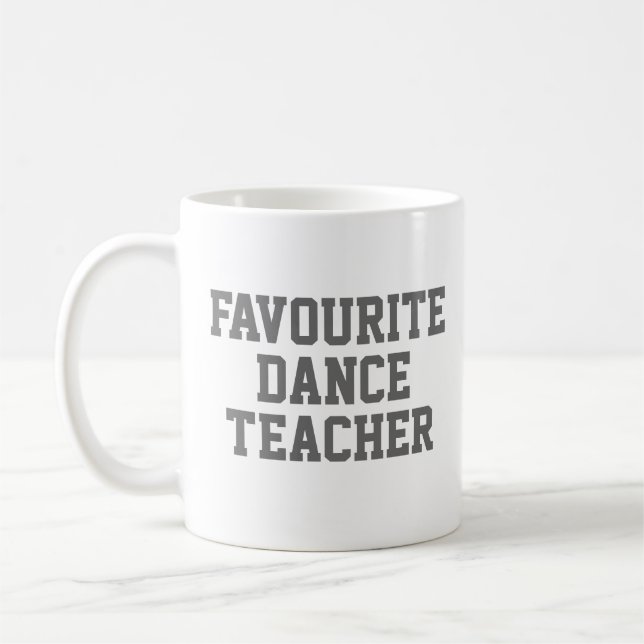 Caneca De Café Presente do Professor de Dança Favorito (Esquerda)