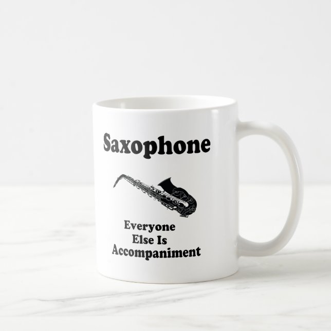 Caneca De Café Presente do saxofone (Direita)