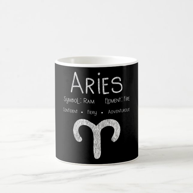 Caneca De Café Presente do signo de Áries Vintage para amantes de (Centro)