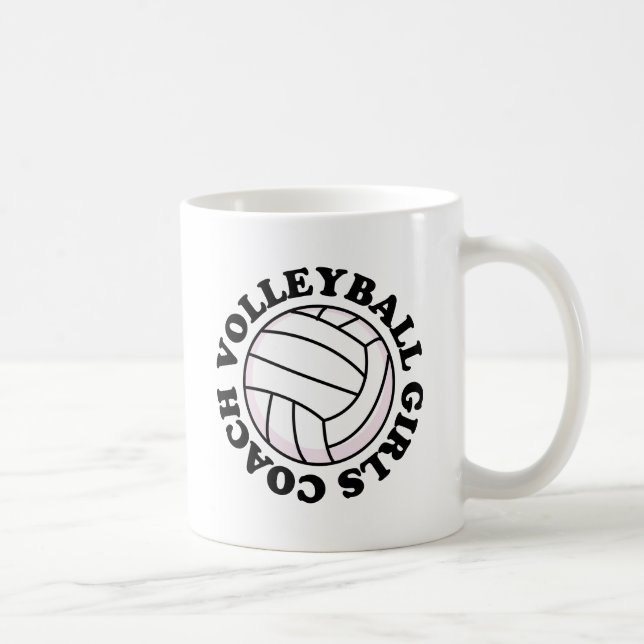 Caneca De Café Presente do treinador do voleibol das meninas (Direita)