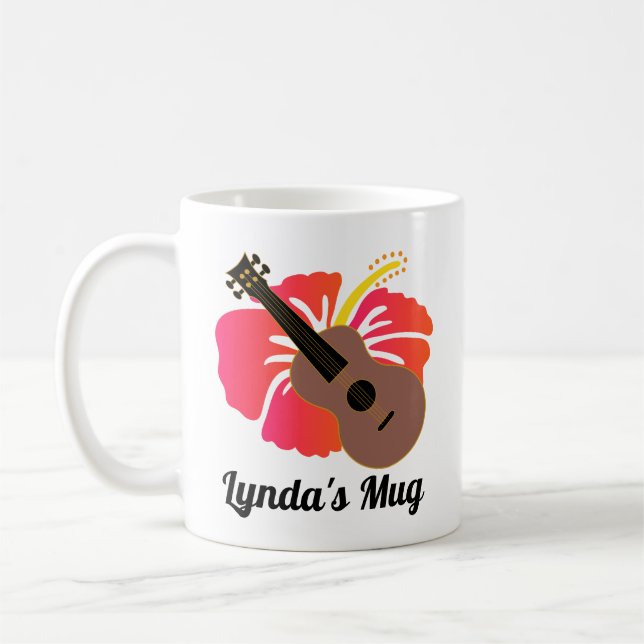 Caneca De Café Presente do Ukulele Hawaiian Music Lover (Esquerda)