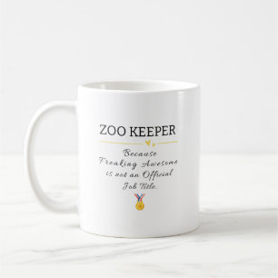 Caneca De Café Presente do Zoo Keeper - Apreciação Engraçada do A