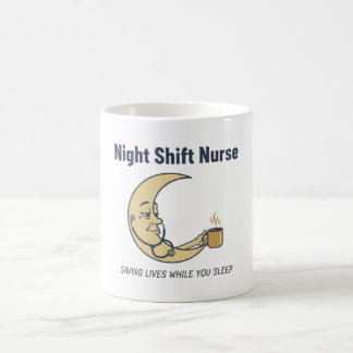 Caneca De Café Presente Enfermeira Noturno Engraçado — Salvando V
