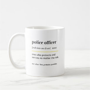 Caneca de café presente engraçada para oficial de 