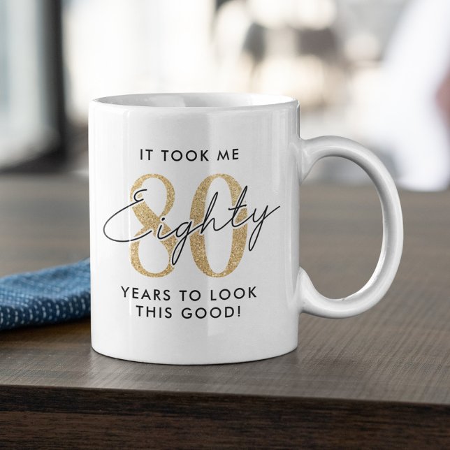 Caneca De Café Presente engraçado de 80º aniversário (Criador carregado)