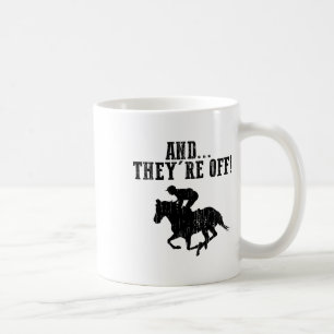 Caneca De Café Presente Engraçado De Corrida De Cavalo Para Homen