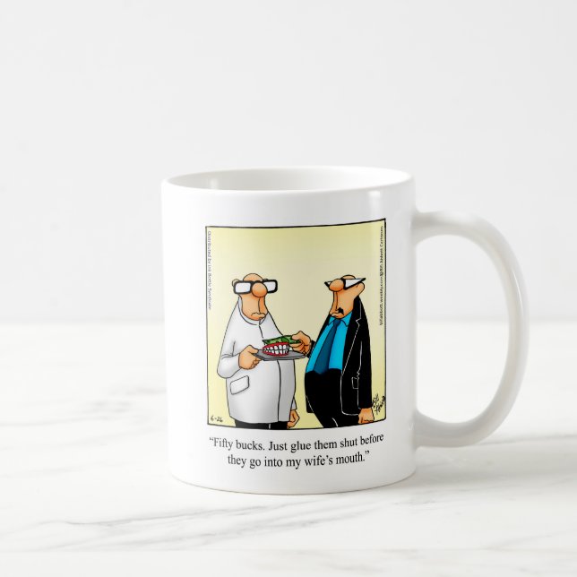 Caneca De Café Presente engraçado de humor dentário (Direita)