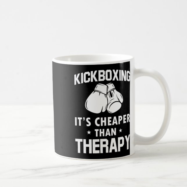 Caneca De Café Presente engraçado de kickboxer terapia kickboxing (Direita)
