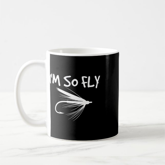 Caneca De Café Presente engraçado de pesca com mosca - Eu sou tão (Esquerda)