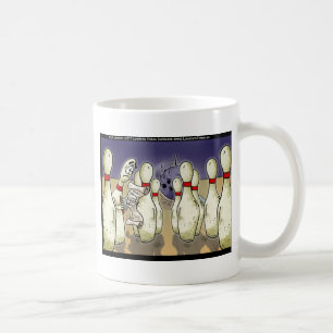 Caneca De Café Presente engraçado de pinos de boliche vivos Camis