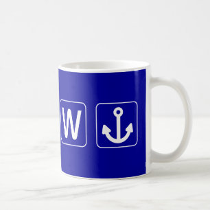 Caneca De Café Presente engraçado de Wanchor da âncora de W