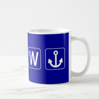 Caneca De Café Presente engraçado de Wanchor da âncora de W