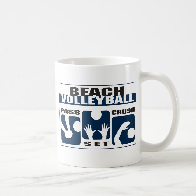 Caneca De Café Presente engraçado do voleibol de praia (Direita)
