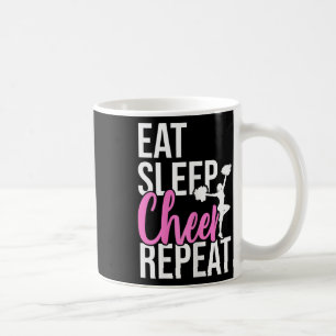 Caneca De Café Presente engraçado fofo comer dormir alegria repet