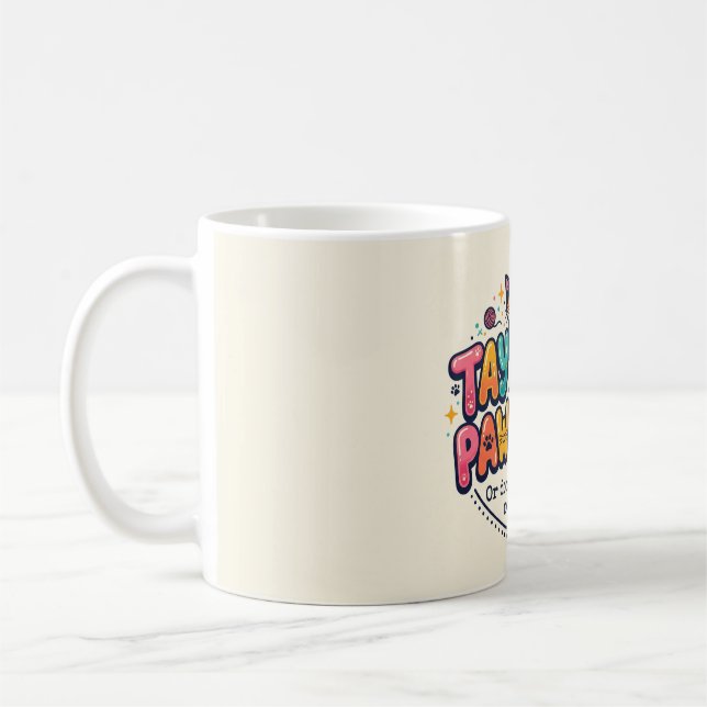 Caneca De Café Presente engraçado para amantes de gatos que perma (Esquerda)