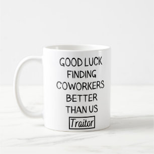 Caneca De Café Presente Engraçado Para O Colega Fugindo, present