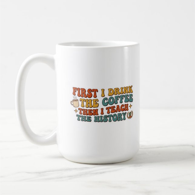 Caneca De Café Presente engraçado para professores de história re (Esquerda)