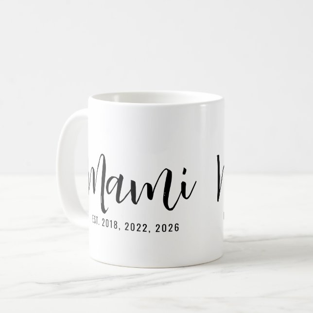 Caneca De Café Presente Estabelecido para Nova Mãe Mami (Frente Esquerda)