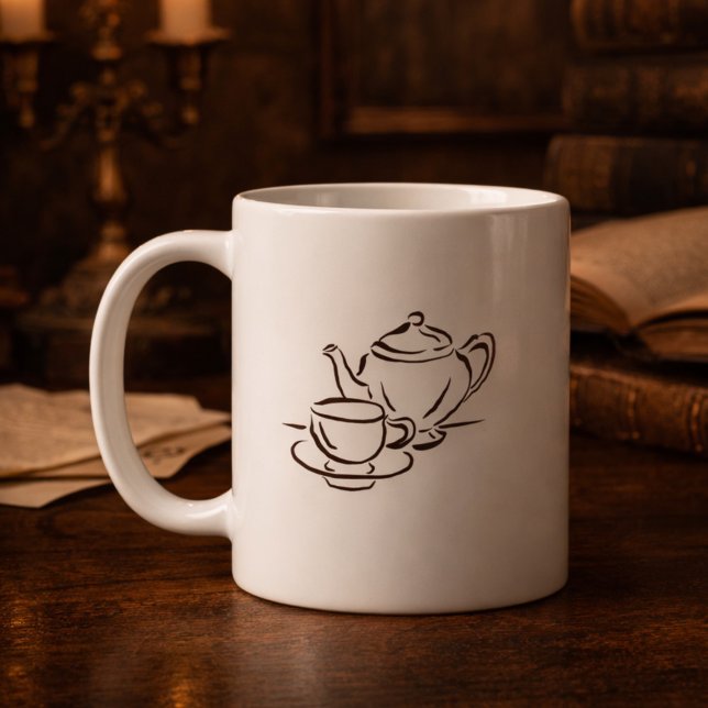 Caneca De Café Presente Estética Regency Vintage para Introvertid (Criador carregado)