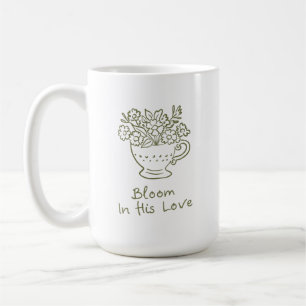 Caneca De Café Presente Estético Floral Cristão Aconchegante de E