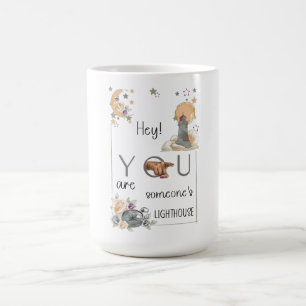 Caneca De Café Presente Farol Inspirador Lembrete Positivo