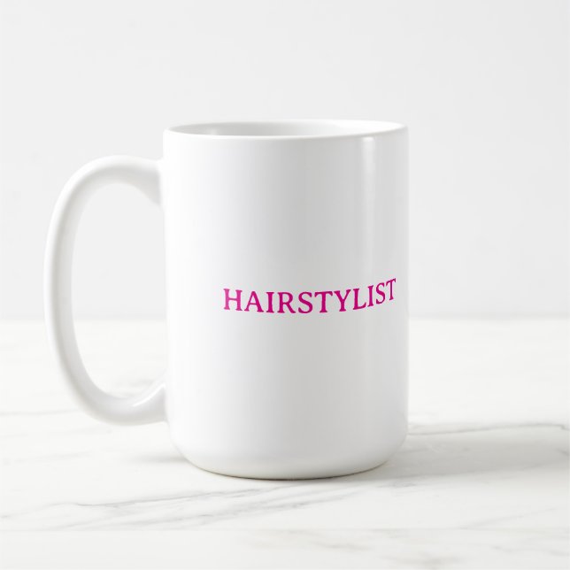 Caneca De Café Presente Favor Penteado Cabelereiro Rosa Casamento (Esquerda)