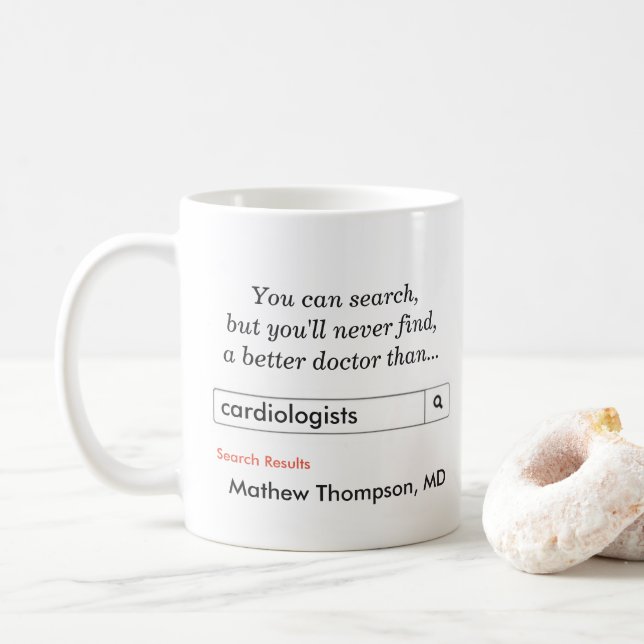 Caneca De Café Presente feito sob encomenda para cardiologistas (Com Donut)