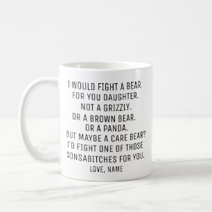 Caneca De Café Presente Filha, presente personalizado engraçado p