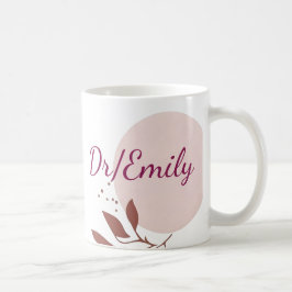 Caneca De Café Presente Floral com Nome Personalizado para Ela, P