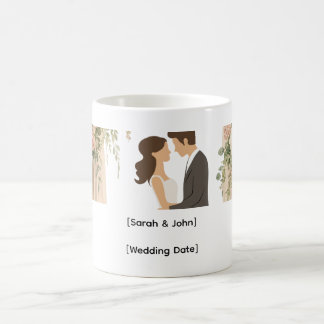 Caneca De Café Presente Floral para Noivos Casados